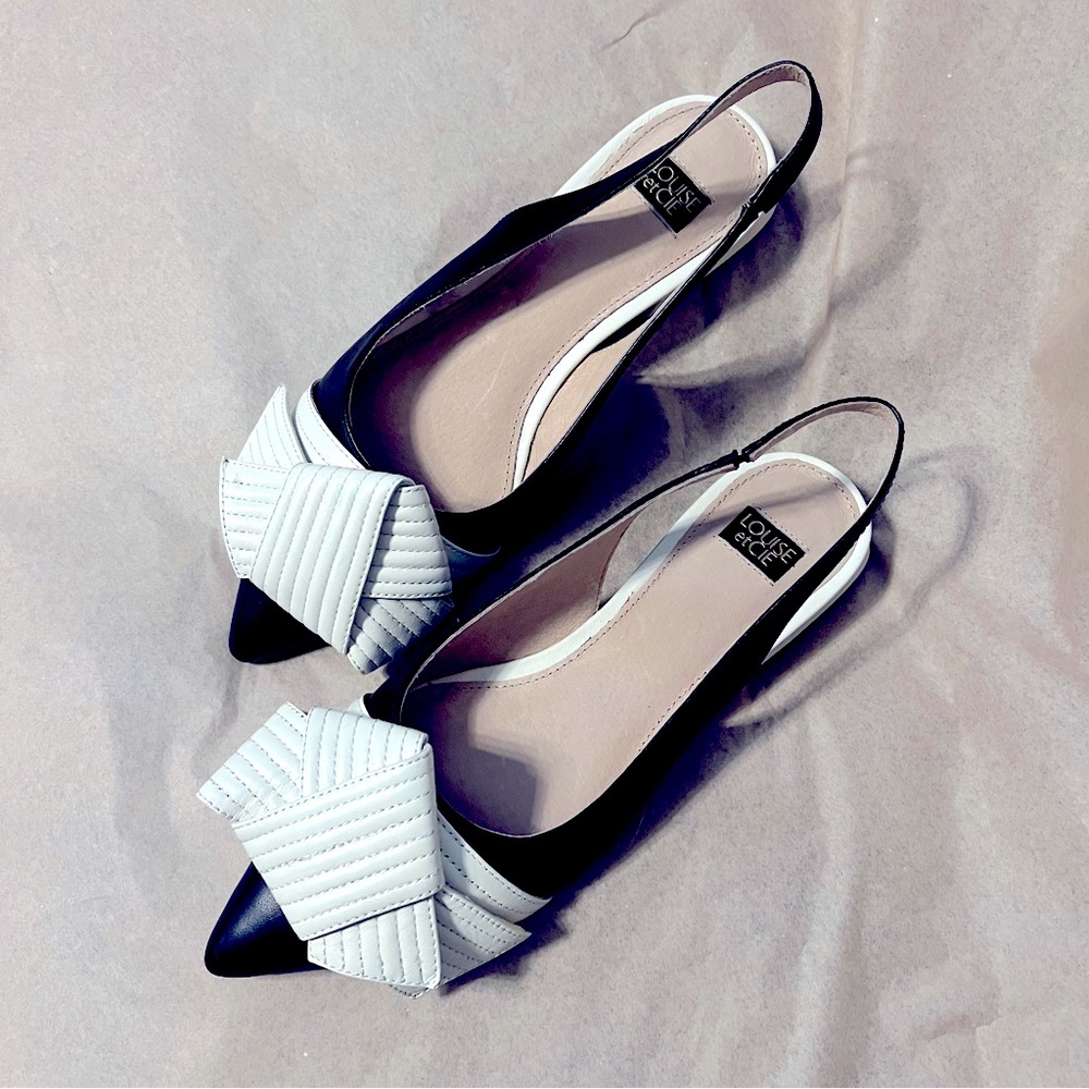 Louise et Cie Cerelia white bow sandals. Never worn.